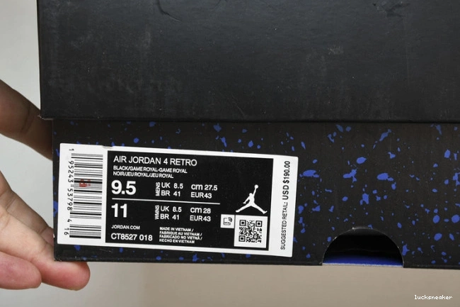 Rep LUCY Jordan CT8527-018 Black Retro Game 4 Royal 0715